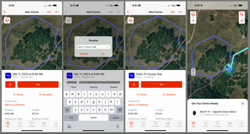 Garmin Fenix 7X Rename the Course Garmin Fenix 7X Rename the Course