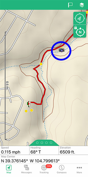 Garmin inReach Navigation Waypoint
