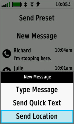 GPSMAP 66i Send Location