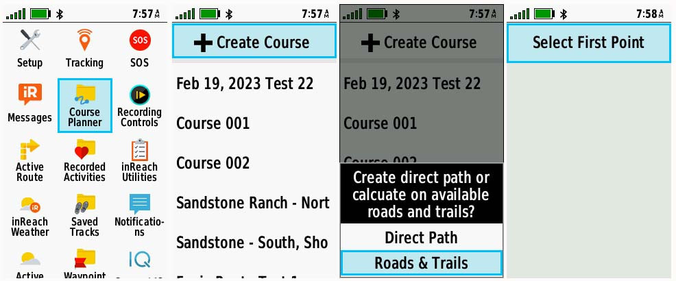 Garmin GPSMAP 66i Create Course by Trail on Device Garmin GPSMAP 66i Create Course by Trail on Device