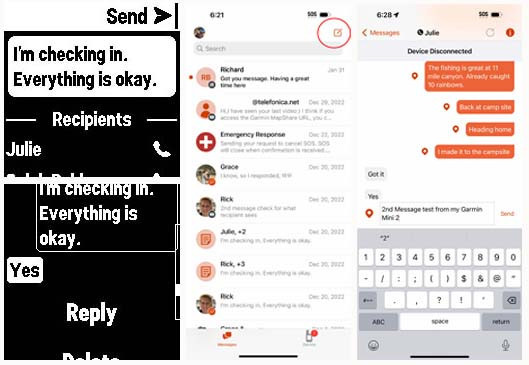Garmin GPSMAP 67i Messaging Garmin GPSMAP 67i Messaging