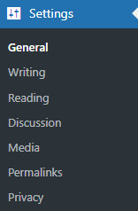 WordPress, Create a free website, dashboard settings