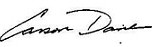 Carson's signature Carson's signature