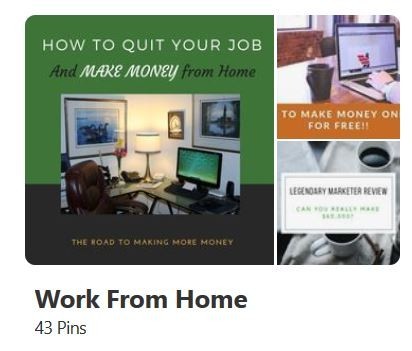 Pinterest Work From Home Board