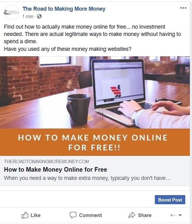 How to make a Facebook Post with link