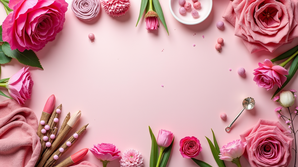 Various shades of pink in nature, art, and culture