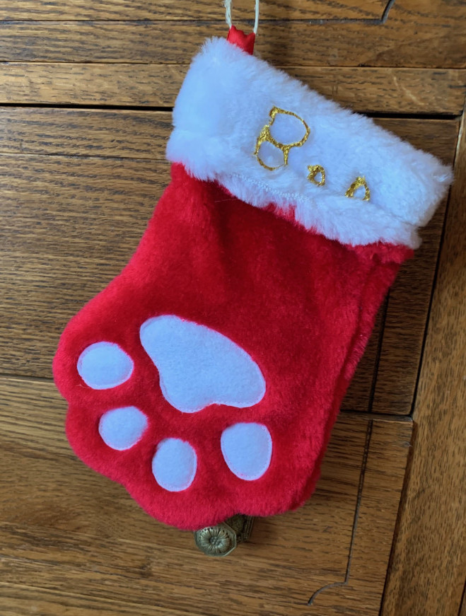 doggie xmas stockings - boo