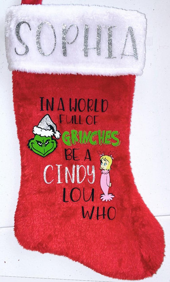 xmas doggie stocking - the grinch