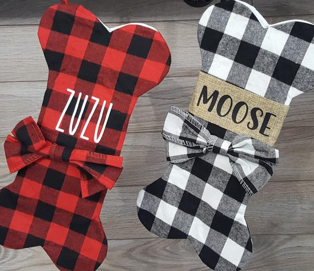 doggie xmas stockings - bone doggie xmas stockings - bone