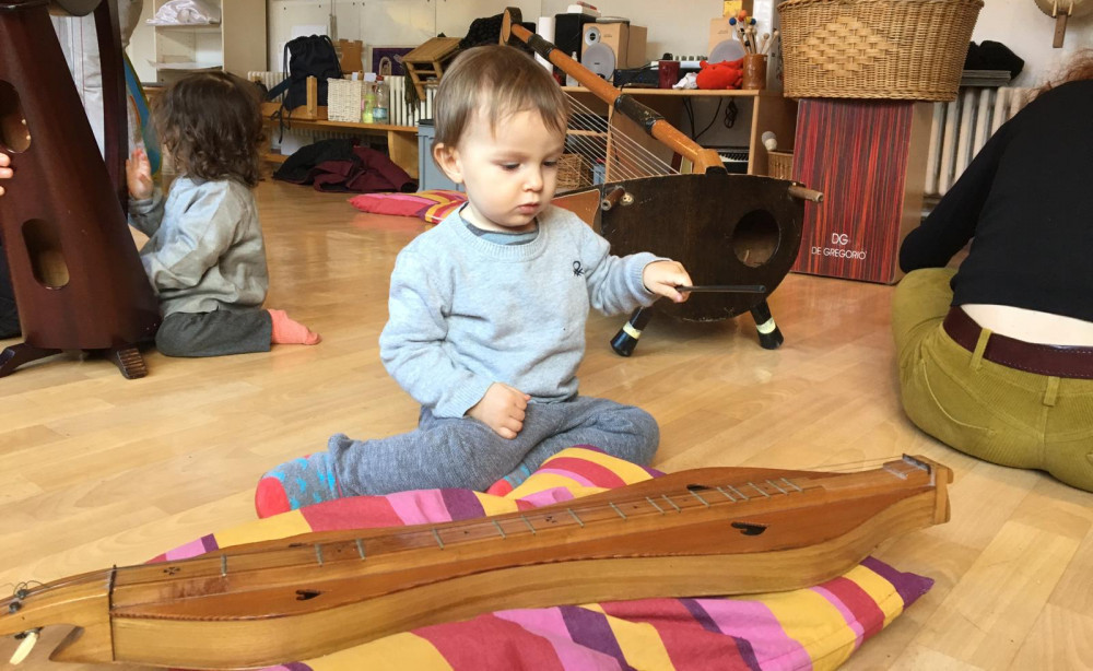 En clase de música con mi hijo Martí