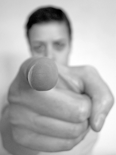Finger pointing at you