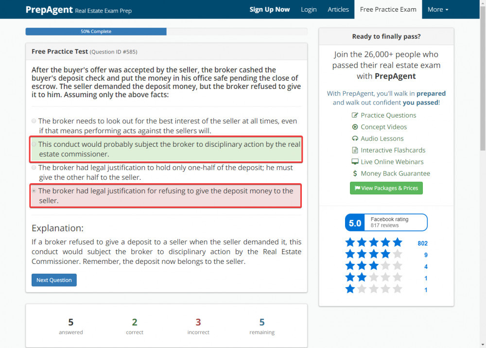 Real Estate Exam Questions