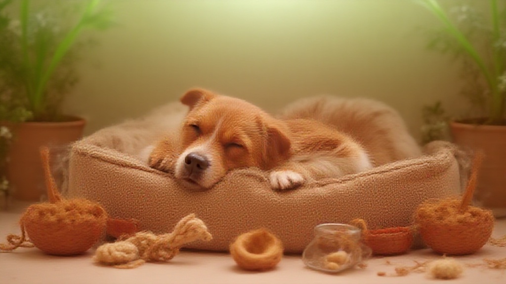 dog and cat resting on a cozy recycled bed surrounded by reusable pet accessories