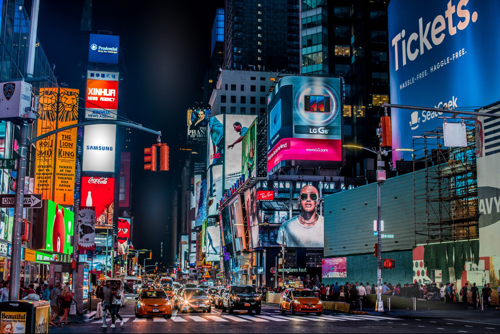 Times Square at night