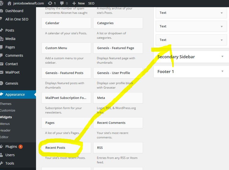 WordPress Recent Posts Displaying in Sidebar Tutorial