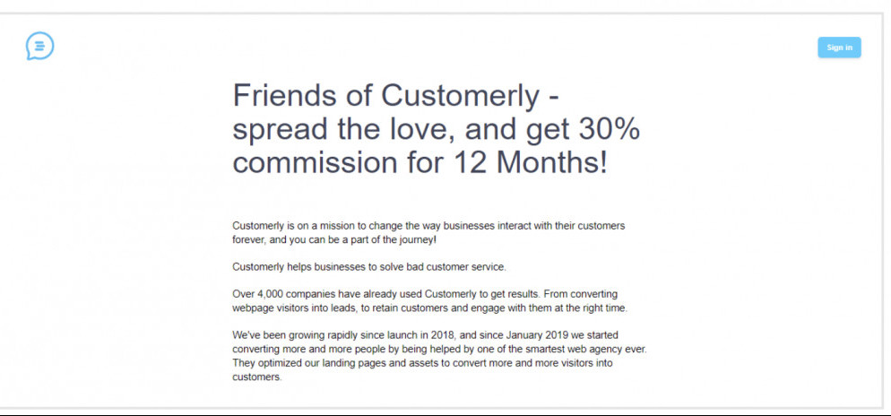 Customer Affiliate Program