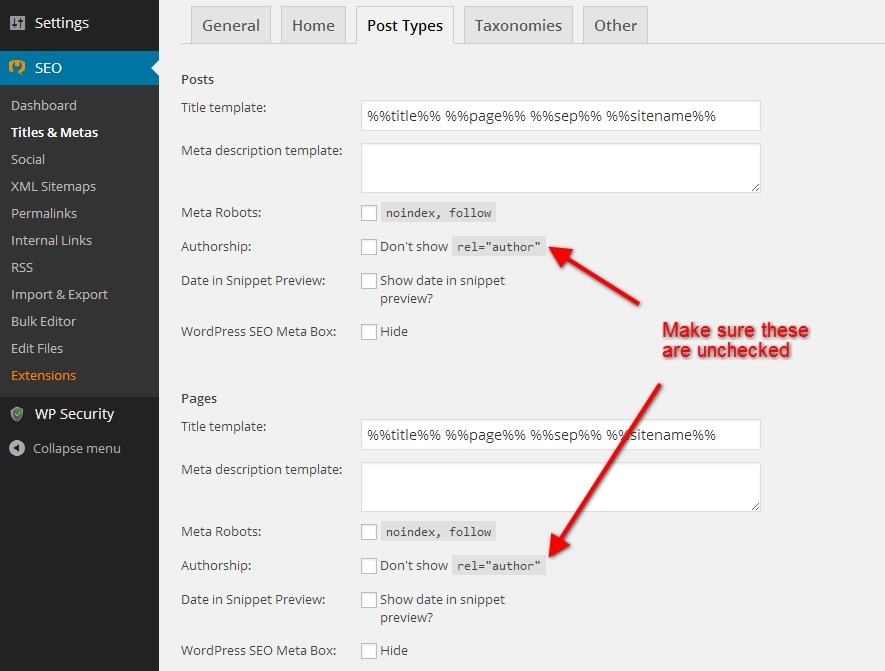 Google Authorship Using Wordpress SEO
