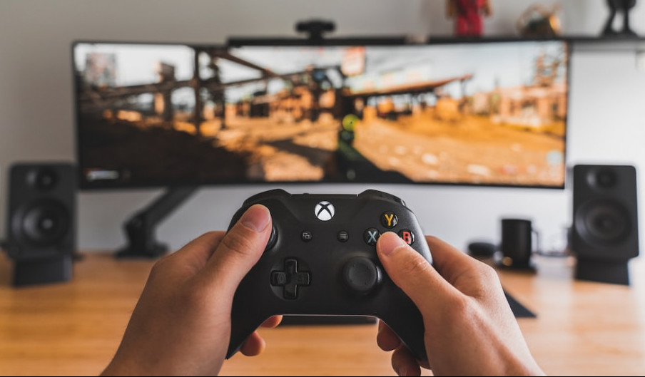 Playing a video game