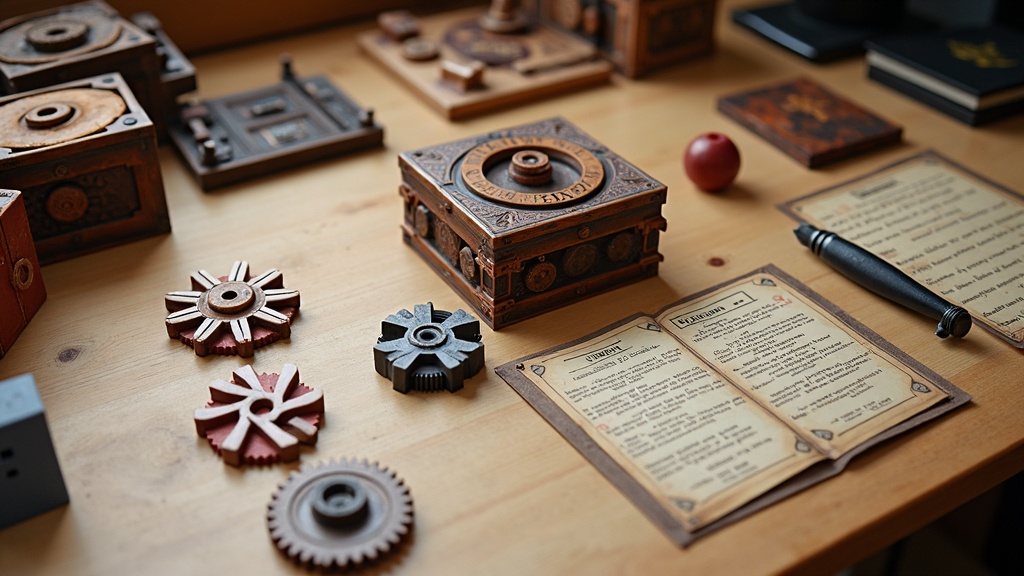 Puzzle pieces and locks from a customizable 3D-printed puzzle box