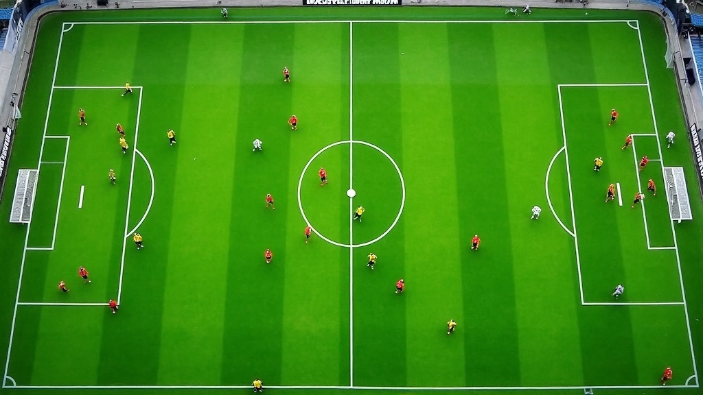 Studio shot of detailed soccer tactics board with magnetic markers and lines