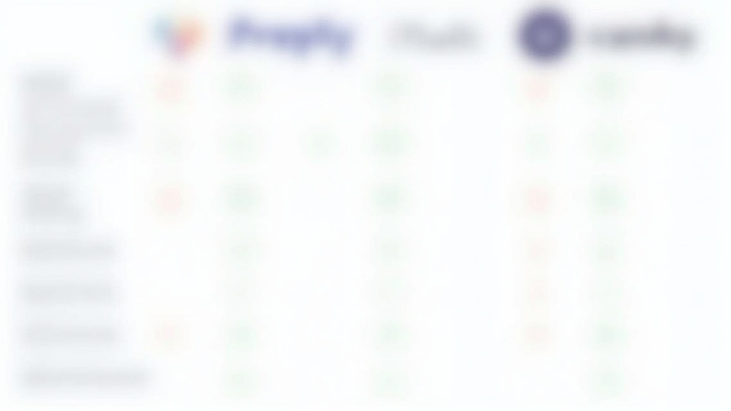Comparison table view showing Preply, iTalki, and Cambly
