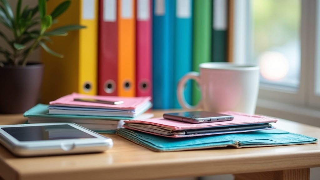 A cozy RV workspace overlooking a forest and river, showing remote work potential.