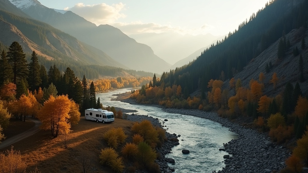 Mountain view from a boondocking campsite