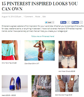 Pinterest Inspired Looks