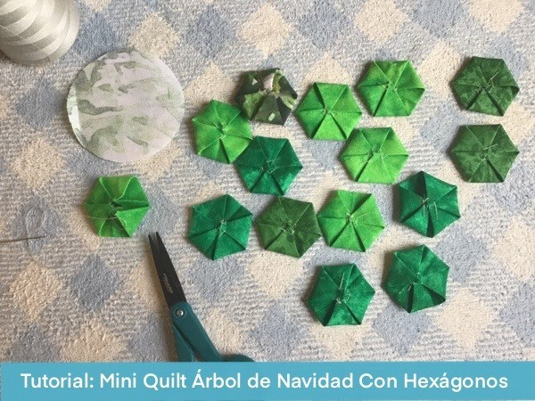 Mini Quilt Arbol De Navidad Con Hexágonos