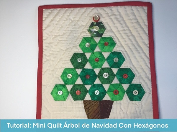 Mini Quilt Arbol De Navidad Con Hexágonos