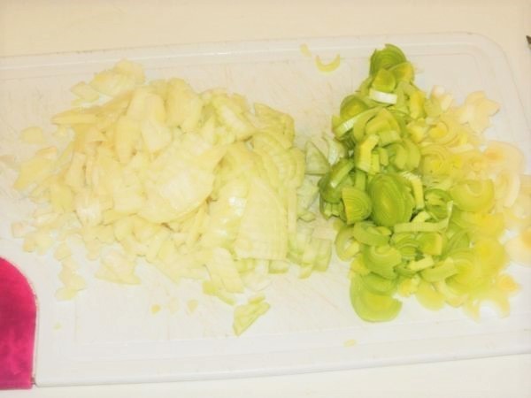 Best Lamb Stew Recipe-Chopped Onion and Leek
