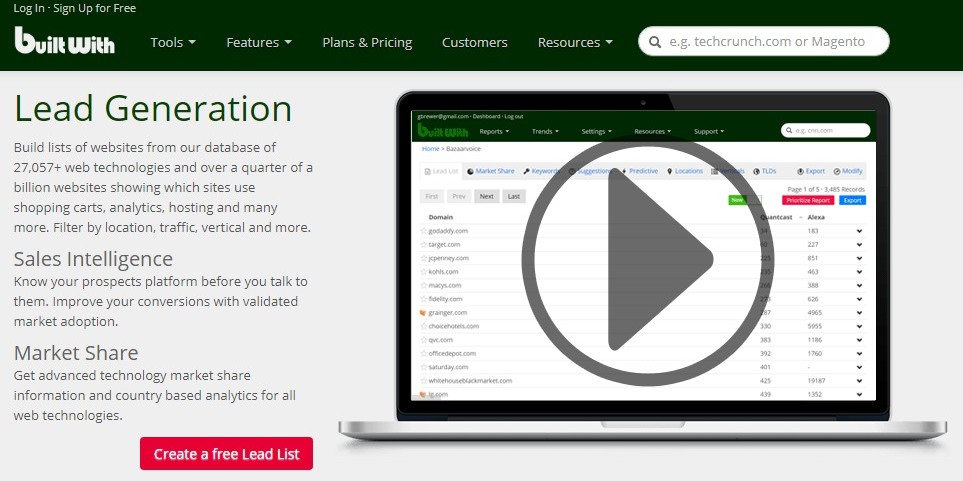 top 29 tools for spying on your competitions