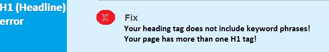 H1 header tag error