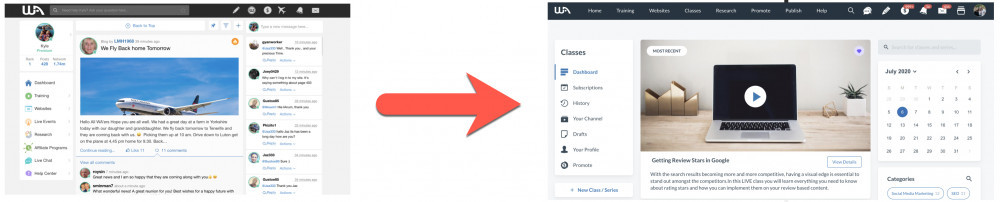 Old WA UX vs. New UX