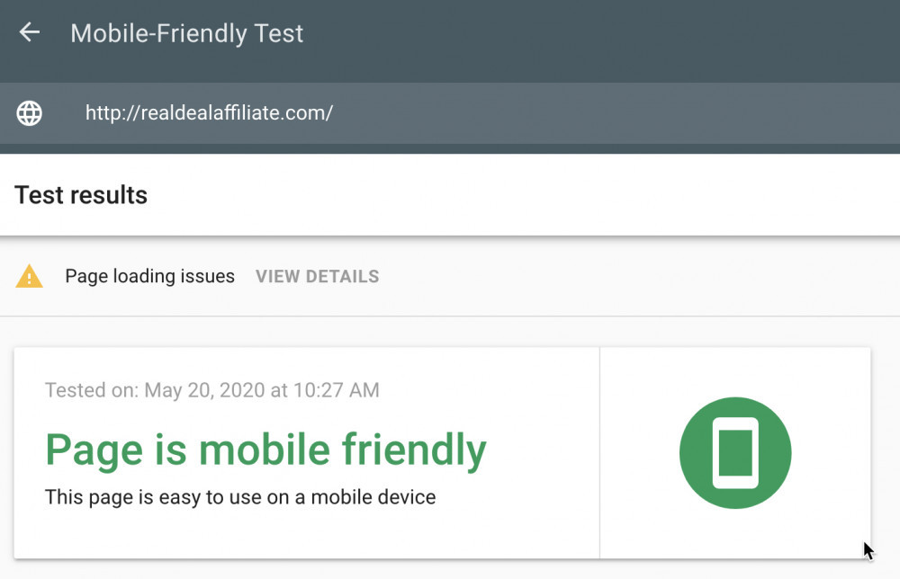 Google Mobile Friend Test