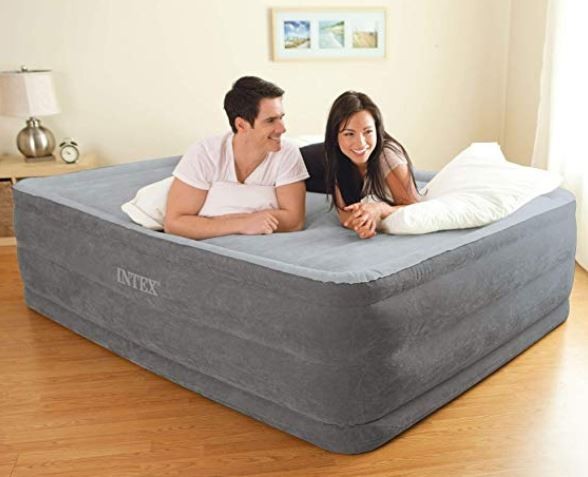 couple on an air mattress