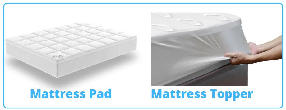 Puffy Mattress Pad And Topper Side By Side