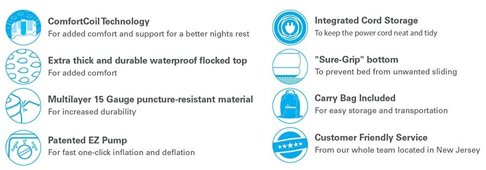 soundasleep air mattress features