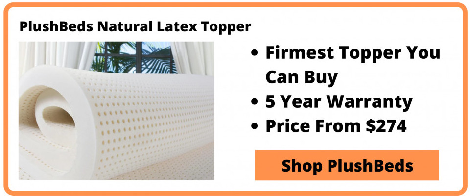 PlushBeds Natural Latex Topper