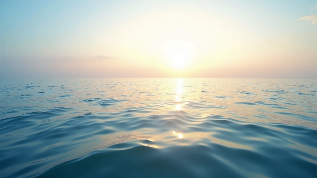 ocean waves and sunrise across tranquil sea