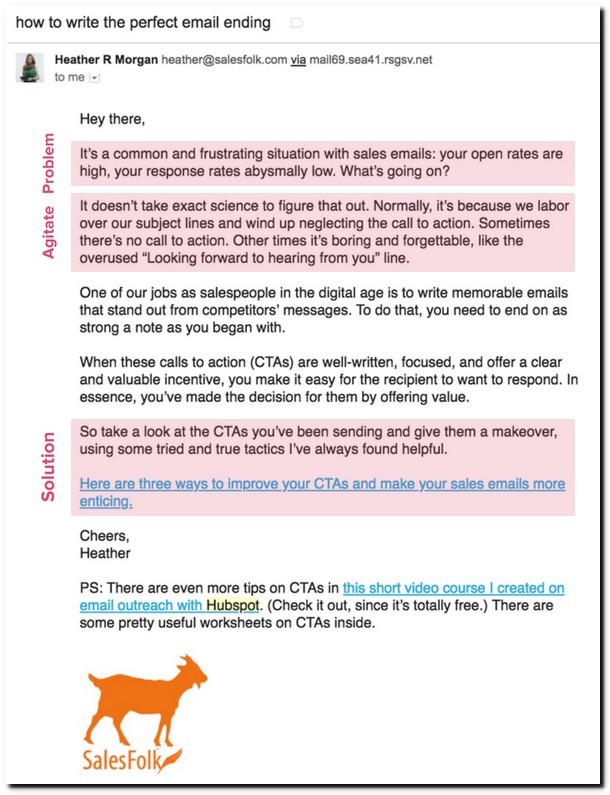 PAS Copywriting Formula In Action