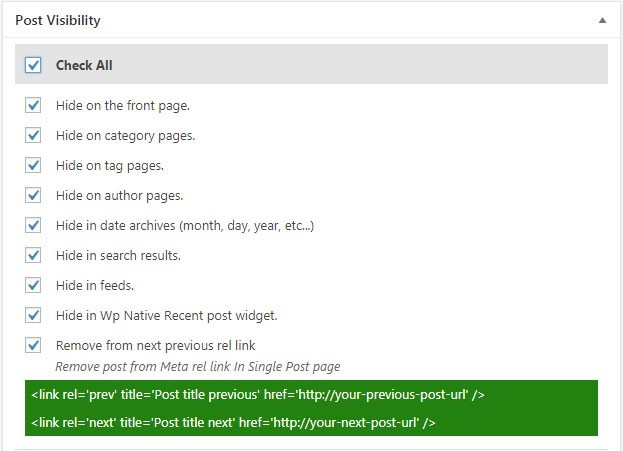 Hiding Posts: Tick All Options Hiding Posts: Tick All Options