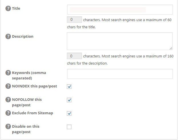Tick These All In One SEO Options Tick These All In One SEO Options
