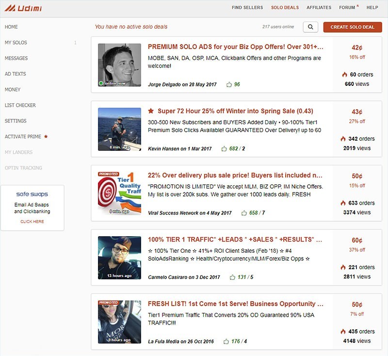 Udimi Solo Ad Deals Udimi Solo Ad Deals