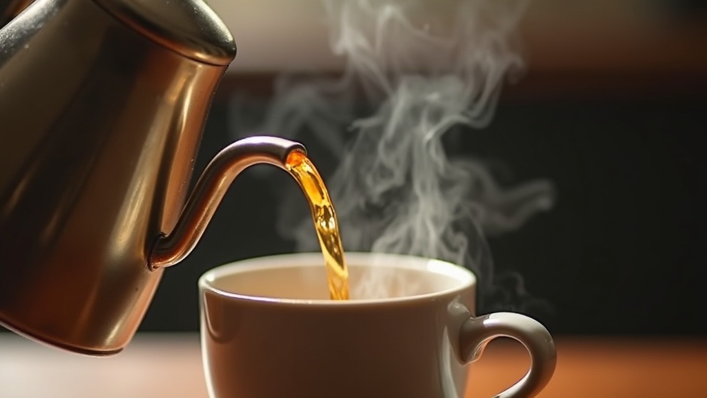grosche aberdeen tea maker in a clean kitchen with sunlit counter and teapot