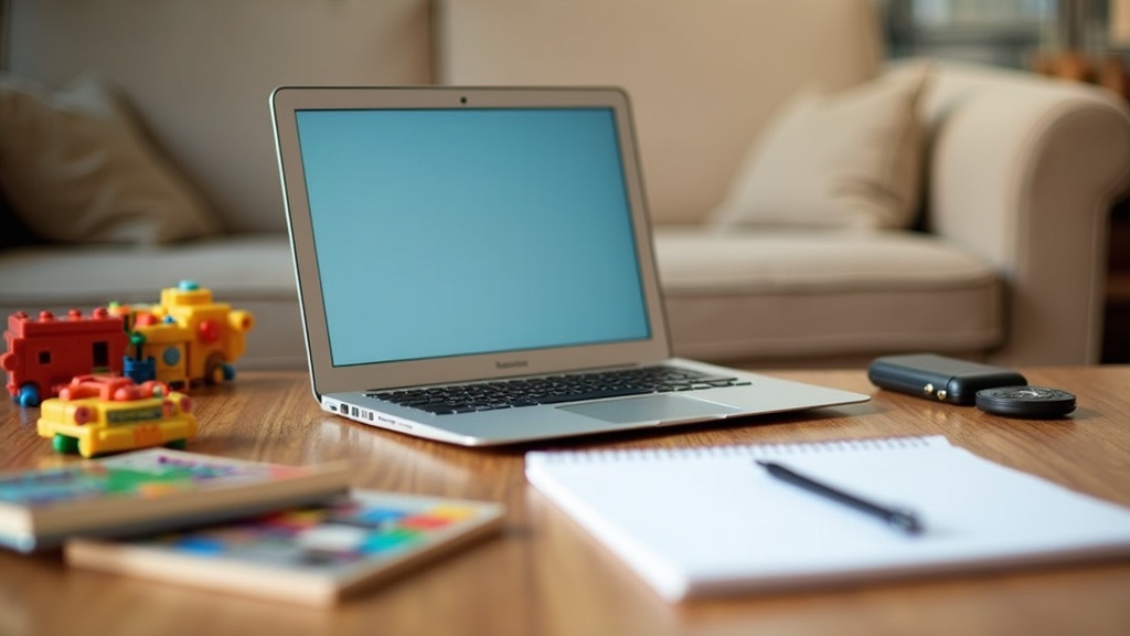 Family workspace with blog brainstorming notes