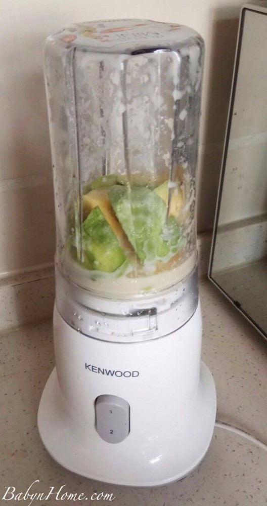 Step 2: Blend it using a mixture of ingredients comprising of the cut avocado slices, milk and brown rice cereals