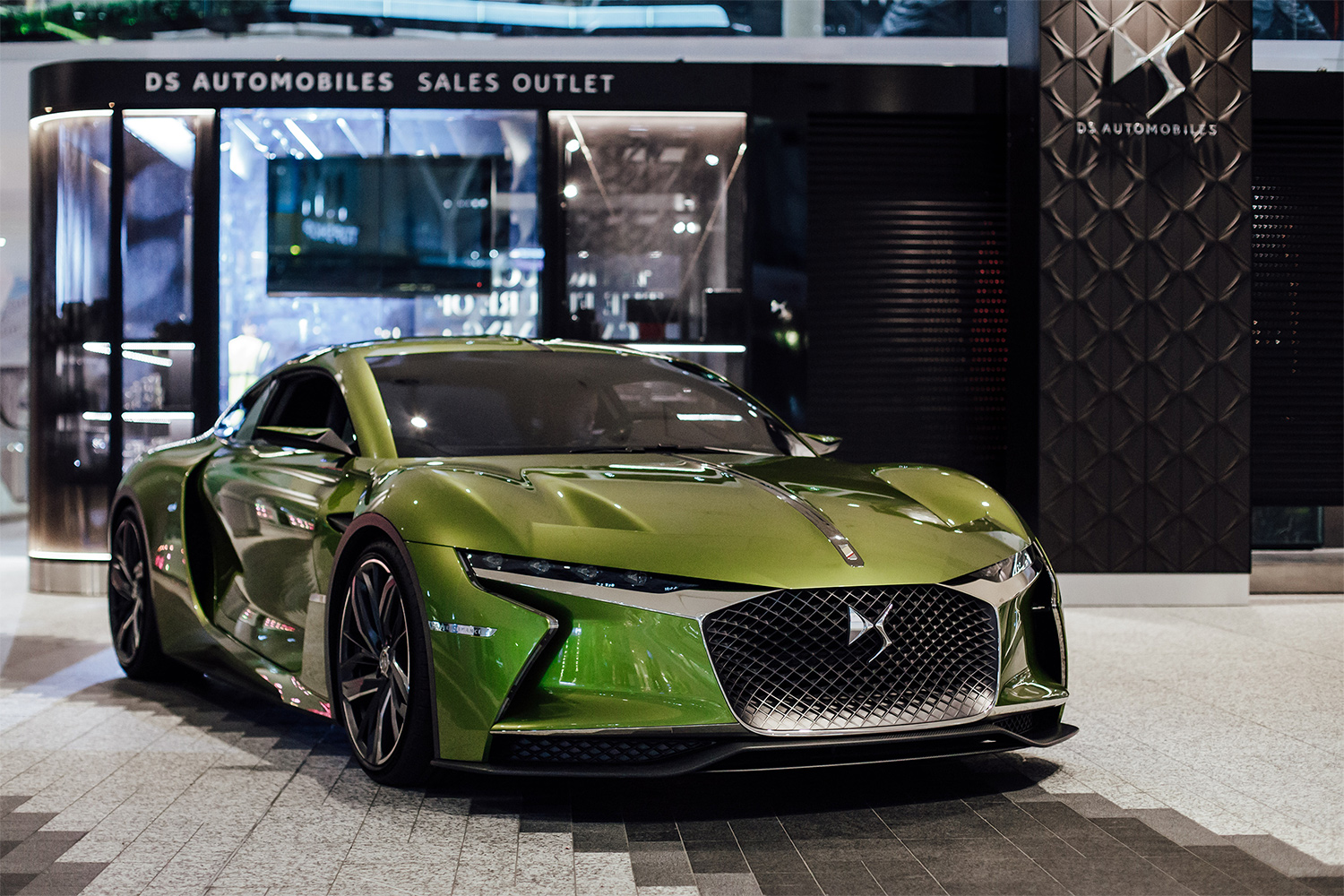 Driving Rare Ds E Tense Concept Car Through A Shopping
