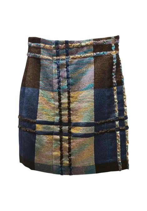 Christian Dior Blue multicoloured silk skirt size 38 it Christian Dior Pre-Owned | GONNA-