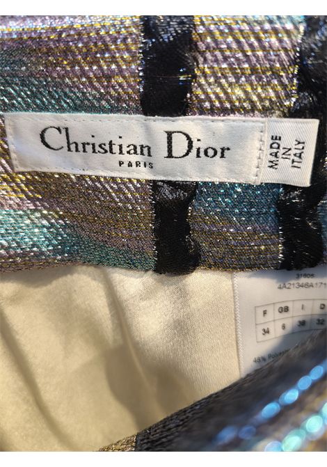 Christian Dior Blue multicoloured silk skirt size 38 it Christian Dior Pre-Owned | GONNA-